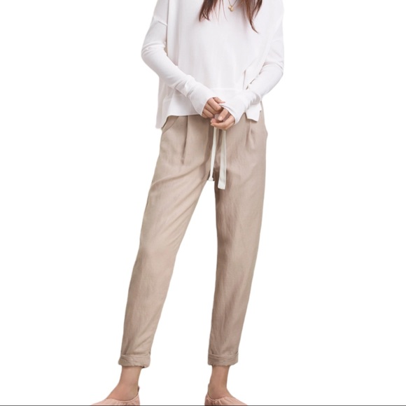 Aritzia Pants - Aritzia Wilfred Linen Trouser Neutral Tone Pants Allant Womens 6